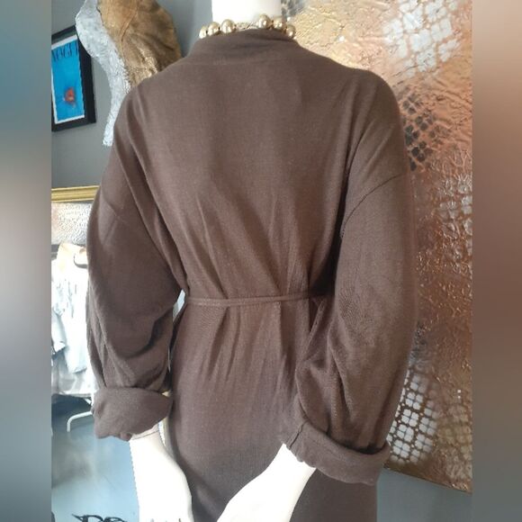 Zara Wool Blend Long Wrap Style Cardigan - Picture 7 of 16